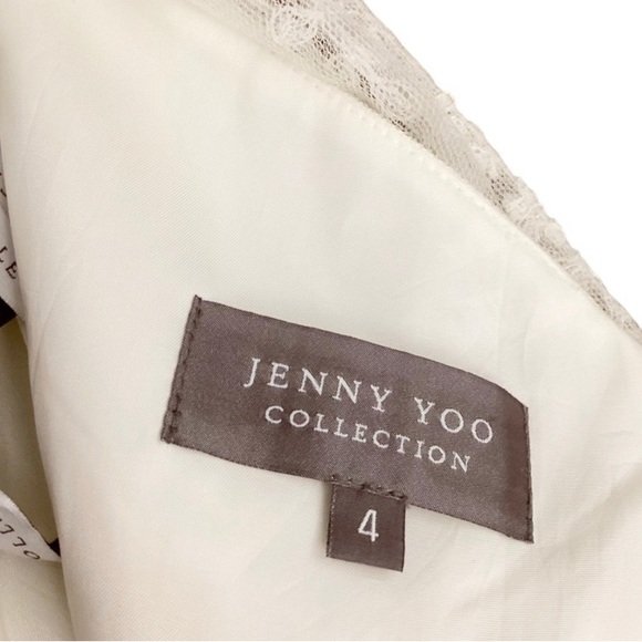 Jenny Yoo CLAUDINE Sleeveless Embroidered Tulle Wedding Dress Ivory 4 - Picture 8 of 13